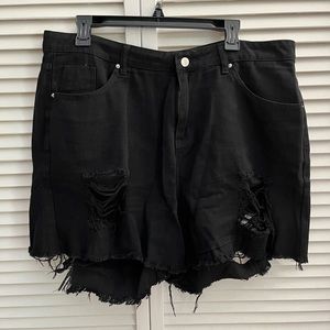 Black SHEIN jean shorts